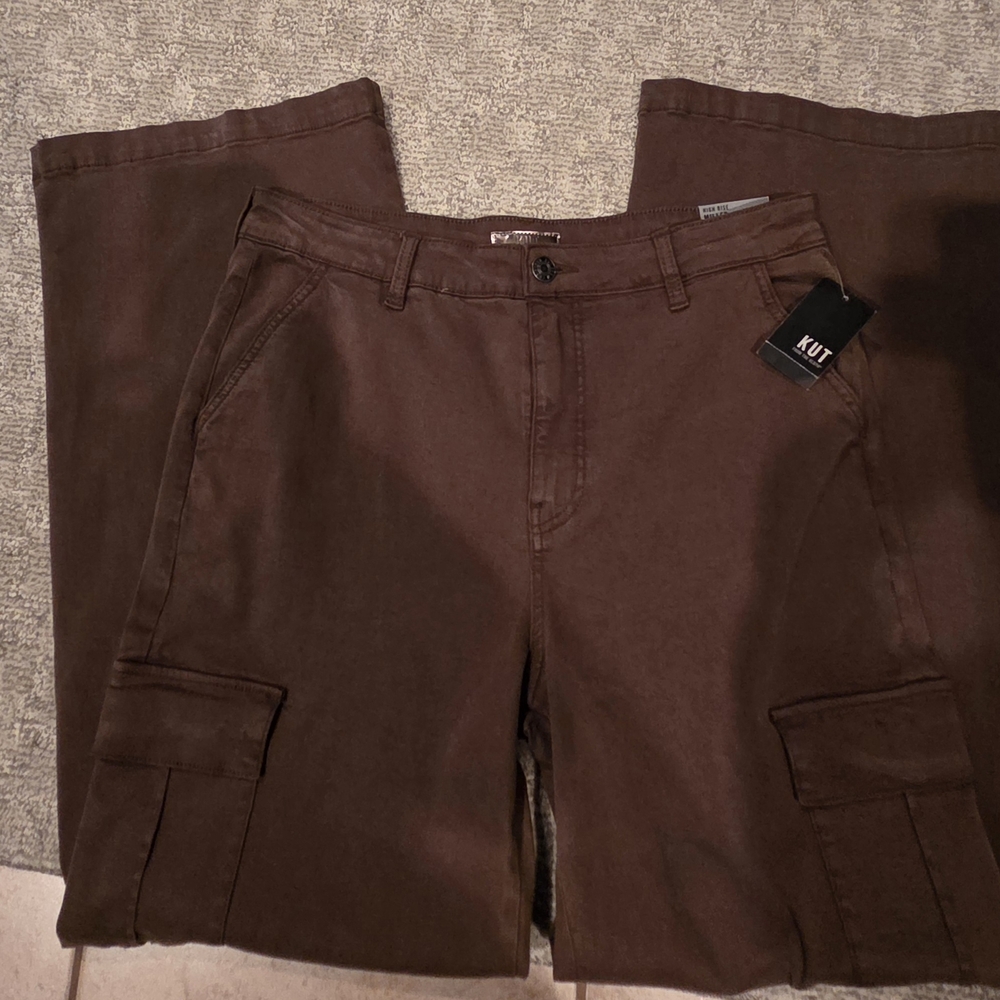 Kut from the Kloth Olive Brown Cargo Pants Size 14